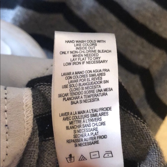 Calvin Klein Striped Sweater with Bottom Ruffle Medium - Picture 8 of 9